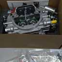 1407 Carburetor for Edelbrock 750 CFM, Compatible with Corvette GMC Dodge Silverado Cadillac, Square Bore 4-Barrel Air Valve Secondary Manual Choke