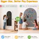 Large 44x35 Inches Magnetic Wall Decal for Kids – Upgraded Strong Adhesive, Thickened Iron Layer, Self-Adhesive Magnetic Chalkboard for Wall, Wallpaper for Home Decor & Kids Playroom (Grey)