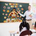 2 x Treasure Cove Turkey Bulletin Board Decoration Set Thanksgiving Turkey Cutouts for Classroom School Wall Decor Party Supplies 56Pcs