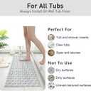 XIYUNTE Shower Mat Bathtub Mat Non Slip, 36''x16'' Soft and Comfortable Anti Slip Shower Mat, Eco-Friendly TPE+PP Shower Non Slip Mat with Powerful Suction Cups, Machine Washable, Easy to Cut, Grey