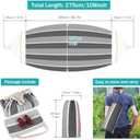 MOSFiATA Hammocks Portable Camping Hammock Upgraded 550lb Comfortable Fabric Hammock with Two Anti Roll Balance Beam and Sturdy Tree Straps for Camping, Patio, Backyard, OutdoorGrey