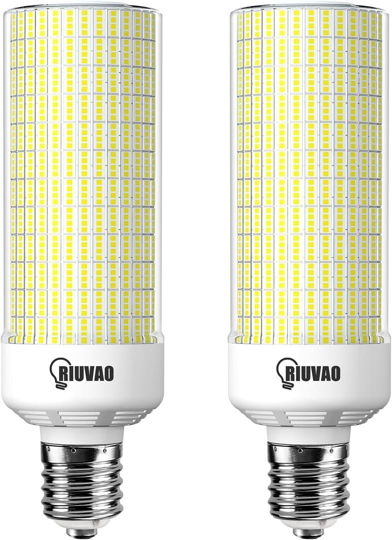 150W LED Corn Light Bulb 5000K Daylight 22500LM Led Corn Bulb E39/E40 Mogul Base Cob, 1500W Metal Halide HPS HID CFL Replace for Commercial Industrial Lighting Gyms Workshop Bay Light Fixture (2 Pack)