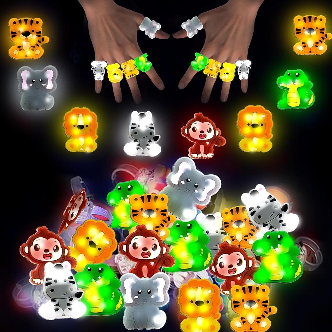 24Pcs Jungle Animals Birthday Decorations: Safari Animals Happy Birthday Party Supplies