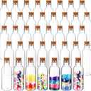 Talandale 50 Pcs 4 oz Potion Bottles with Cork - Clear Plastic Sand Art Bottles for DIY Wedding Party Favors
