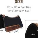 BLACK HOOF Blackhoof Steam Pressed Merino Wool Felt Contoured Pad (31" Length and 32" Width), Saddle pad for Horses, 31"L x 32"W x 1" thick