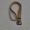 XZQTIVE Women Western Belt For Cowgirl Cowboy Suede Belt For Pants Jeans Vintage Leather Belts With Silver Carved Buckle (M: Fit waist 31-36 inches, Beige)
