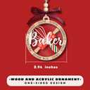 2 x MAPDTWO Baking Ornaments for Christmas Tree - Baking Gifts for Women, Cooking Lovers, Bakers - Baker, Kitchen Christmas Ornament - Cooking Bakery Cake Chef Ornaments - Wood & Acrylic Ornament 2025