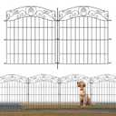 Mars Explo 10 Panels 23.6 ft(L) X 32 in(H) Metal No Dig Garden Fence Animal Barrier