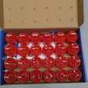 LANKER 24 Pack Flameless Led Tea Lights Candles, Flickering Red Battery Operated Electronic Fake Candles, Decorations for Wedding, Party, Christmas, Halloween (Red)