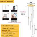 Mini Chandelier Modern Pendant Lights LED Bubble Crystal Kitchen Island Light Fixtures Gold Mini Pendant Lighting for Kitchen Island Dining Room Bedroom Bar Dimmable Ceiling Hanging Lights 2700K 6000K
