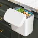 CTIME Compost Bin Kitchen 1.8 Gallon, Hanging Small Compost Bin for Countertop or Under Sink, Indoor Food Waste Bin for Kitchens Bathrooms Living Rooms RVs Bedroom