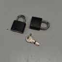 Puroma 2 Pack Keyed Padlock with 3 Keys Alike, 7/8 Inch Locker Lock 40mm Heavy-Duty Locks for Gate Fence Hasp Cabinet Toolbox School Gym Locker (Black)
