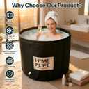 Portable Bath Tub for Adults - Large 88 Gal Foldable Soaking Bathtub for Hot SPA and Ice Bath, Ideal for Fast Muscle Recovery, Cold Water Therapy - No Installation (Ice/Hot Universal)
