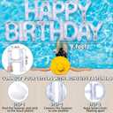 Shappy 20'' Happy Birthday Pool Large Floating Letter Balloons with Adhesive Dots Inflatable Pool Decorations for Summer Birthday Party