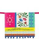 Talking Tables Colorful Mexican Pom Pom Garland for Boho Fiesta Birthday Party Llama Decor; Great for Encanto, Moana Themes; 13ft Paper Garland, Easy to Hang