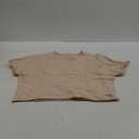 Carpetcom Oversized Workout Shirts for Women Short Sleeve Drop Shoulder Casual Crop Tops Baggy Gym Yoga Athletic Tee, S, Light Khaki