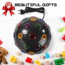 Kicko Spinning Disco Ball - 11-Inch Disco Ball Decor with Party Lights 360 Degree Rotating Neon LED Light for Kids and Adults - Colorful Flashing for 80s Party and Events