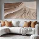 MLART99 Large Beige Brown Abstract Canvas White Artwork with Neutral Textured Wall art for Bedroom Living Room Office Modern Minimalist Wall Decor 29x58 Inch