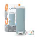Diaper Genie Platinum Pail (Glacial Blue) is Made in Durable Stainless Steel and Includes 1 Easy Roll Refill with 18 Bags that can Last up to 5 Months.