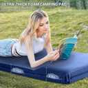 Elegear CumbreX Self Inflating Sleeping Pad, 3.15" Ultra-Thick Memory Foam Camping Pad with Pillow Fast Inflating in 20s Insulated Camping Mattress Pad 4-Season Camp Sleeping Mat for Camp/Travel/Tent, Blue, Single