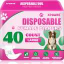 XPCARE 40 Count Disposable Female Dog Diapers, Super Absorbent, Leak Proof, Dog Diapers,Dog Period Diaper Female, for Incontinence, Estrus Female Dogs (Large)