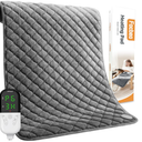 King Size Heating Pad for Back 32"x24" Extra Large Electric Heating Pad for Body Neck Shoulder Auto Shut Off Heat Pad Temperature Settings Machine Washable Gray