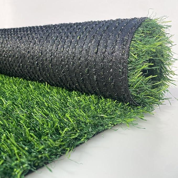 Artificial Grass Rug 1 ft x 3 ft, Synthetic Fake Grass Turf Mat for Party Wedding Garden Home Decor, 0.8" Pile Height