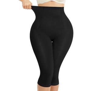 Nebility Compression Leggings for Women Seamless Shapewear Butt Lifting Panties Waist Trainer Tummy Control Thigh Body Shaper (Black, S)