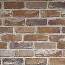 Okydoky Brick Wallpaper, Vintage Brown Brick Wallpaper for Home Kitchen Livingroom Bedroom Background, No.57103, 8.2" x 147.2"