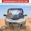 Flip Windshield for Polaris RZR PRO XP/ XP4/ PRO S/ S4 2025-2026 3-In-1 Clear Front Window,1/5" Hard Coated Poly Front Windscreen, Anti-UV Full Windshield, Can be Fully Closed, Vented, or Open