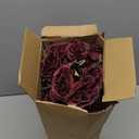 50 Pcs Artificial Flowers, 3.2 Inches Silk Rose Head Flowers Fake No Stem for Wedding Bridal Bouquet Home Floral Decor DIY Centerpieces Arrangements Party Tables Decoration(Burgundy)