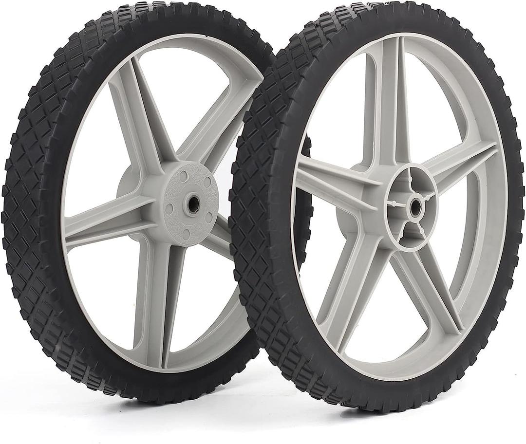 14" x 1.75" Universal Wheels, 2.45" Centered Hub Length, 1/2" Bore
