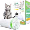 Bilibara 65 Count Drawstring Cat Litter Bags for Most Auto Self-Cleaning Litter Box, Extra Thick Pet Litter Drawer Liners Replacement, Durable Cat Waste Bags, Unscented, 25.6'' W x 15.7'' H