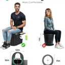 Sckee Camping Toilet, Portable Toilet for Adults, Portable Travel Folding Toilet with Lid and Paper Holder, Compact Potty for Car, Camp Toilet Portable Toilet for Camping, Hiking,Truck, RV, Beach