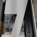 Universal Swivel TV /Table Top TV Stand for 19 to 43 inch TVs with 90 Degree Swivel, 4 Level Height Adjustable, Heavy Duty Tempered Glass Base, Holds up to 99LBS HT02B-001