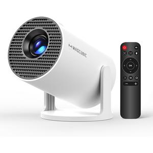 Magcubic Mini Projector with WiFi and Bluetooth, 4K Support Smart Portable Projector, Small Proyector with 200ANSl & AutoKeystone, 180 Rotation HY300Pro Video Proyector for Bedroom, Movie, Outdoor