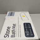 Stone Bath Mat Diatomaceous Earth Shower Mat Non-Slip Super Absorbent Diatomite Stone Mats for Bathroom Floor/Ktichen Cuonter Quick-Drying Easy to Clean (24''*16''White)