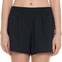 Hurley 5" Swim Board Shorts for Women, Swim Shorts Women, Swimming Bottoms (Black, S)