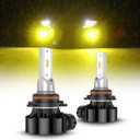 SEALIGHT 9006 LED Fog Light Bulbs Yellow, 600% Brightness 9006 HB4 LED Fog Light, 3000K Amber Strong Penetration 9006 Fog Light Led Bulb Yellow Replacement for Cars,Trucks(Pack of 2)