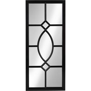 Kate and Laurel Cassat Modern Casual Window Wall Accent Mirror, Black