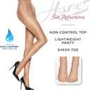 Hanes Women's Silk Reflections Non Control Top, Sheer Toe, Silky Sheer Pantyhose, A-B