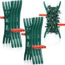 Yookeer 12 Pcs Rotating Handle Christmas Light Storage Holders, Holiday Cord Organizer Reels for String Lights, Garland, Beads & Extension Cords, Tangle Free Light Storage Set (Green)