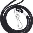 HOSL Black Nylon Lanyards, 100 Pack Bulk Office ID Card Lanyards with Swivel Hook (Modern/Fitted, 19 inches, 1.54lb)