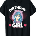 Anime Manga Birthday Girl Birthday TShirt, Small