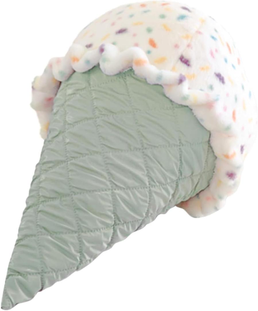 Ice Cream Plush Pillow, Ice Cream Stuffed Plush, Food Plush Pillow, Home Decoration Gift for Kids Adults (Lake Blue)
