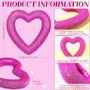 Colingmill 4 Pack 7.9 Inch Mother's Day Heart Foam Wreath 3D Glitter Foam Crafts Kits Heart Wreath for Mother's Day Home Door Wall Decor(Hot Pink)