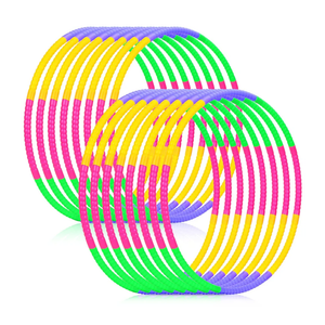 Vinsot Toy Hoop Detachable Plastic Hoops Exercise Equipment Toy Adjustable Rings for Sports Playing Party Game Dance Pet Training