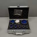 Diamond Core Drill Bit Set - BRSCHNITT Diamond Hole Saw Kit for Porcelain Tile Ceramic Marble Granite Drilling Triangle Shank 11pcs 6/8/10/20/25/28/32/35/50/65mm bits &2 Chamfer bit