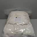 Mellobello Jumbo Chunky Yarn for Hand Knitting - Super Thick Chenille Chunky Yarn for Crocheting - Extra Soft Bulky Fluffy Blanket Big Yarn 8 Jumbo Pack (27yds,8 oz Each Skein) Cream White