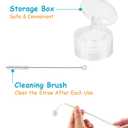 Sippy Cup Soft Spout Conversion Kit for Evenflo Balance Plus Wide Neck Baby Bottles, Toddler Transition Kit with Silicone Sippy Spout Nipple, Weighted Straw, Bottle Handle, Cleaning Brush, 3 Pack, 6m+